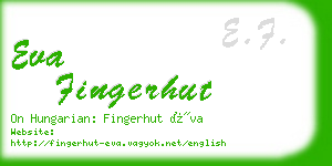 eva fingerhut business card